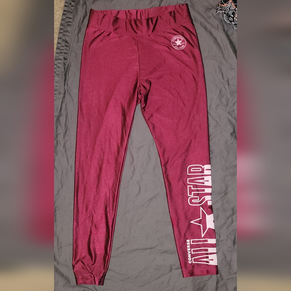Converse Kids Burgundy Leggings